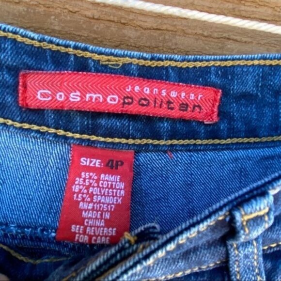 Cosmopolitan Jeanwear Blue Embroidered Bootcut Midrise Denim Loose Fit Jeans - Picture 2 of 12